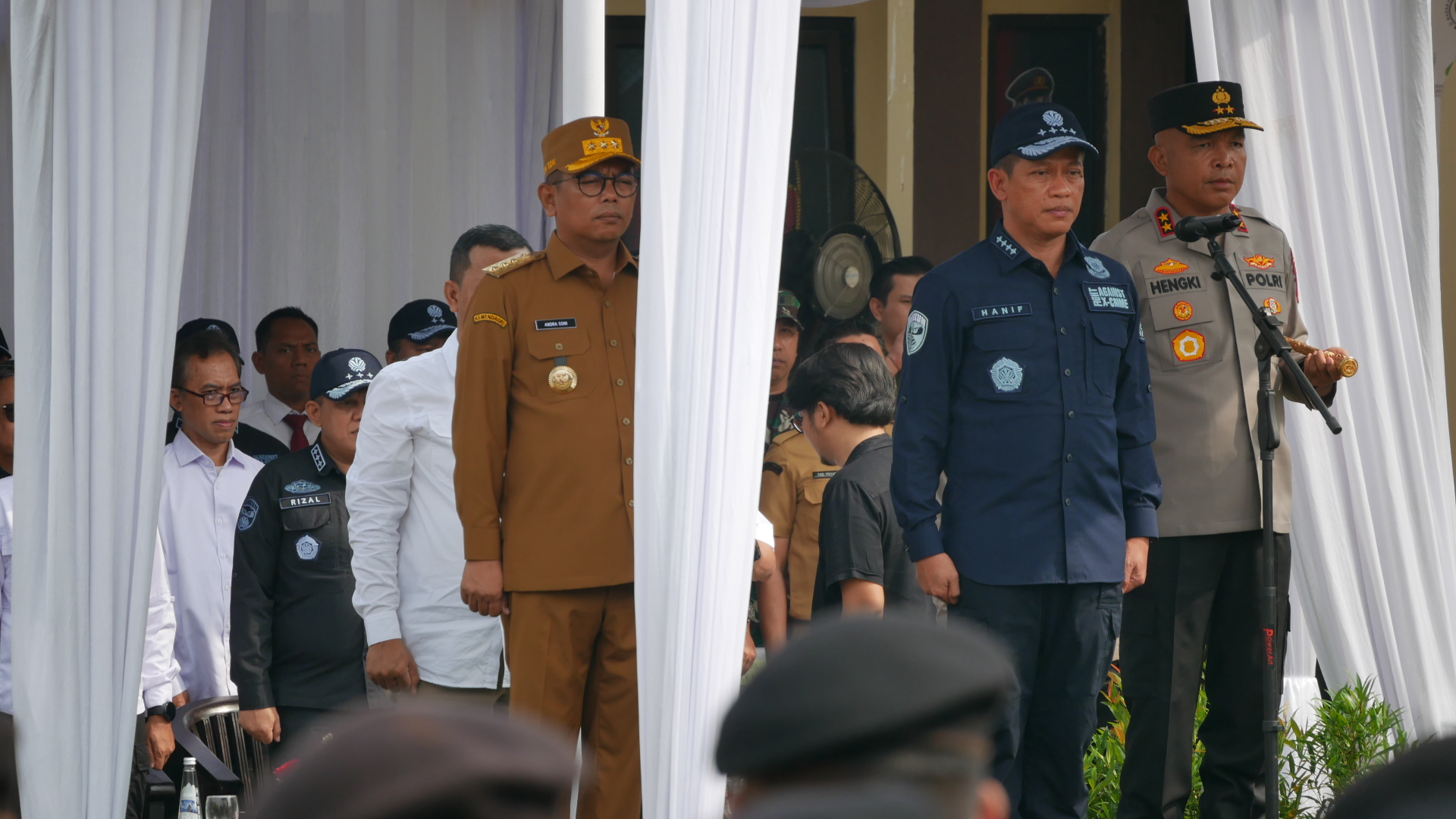 Badan Pengawas Tenaga Nuklir - BAPETEN Ikuti Apel dan Konferensi Pers Satgas Penanganan Kerawanan Bahaya Radiasi Radionuklida Cs-137 dan Kesehatan pada Masyarakat Berisiko Terdampak