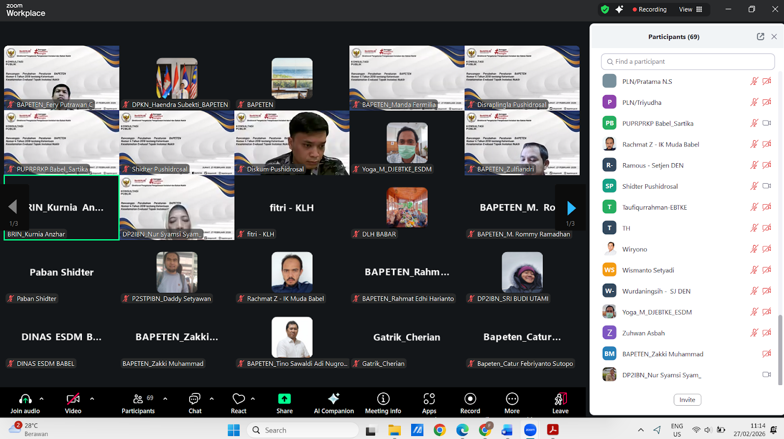 BAPETEN Public Consultation Discusses Amendments to BAPETEN Regulation Number 4 of 2018 on Nuclear Installation Site Safety