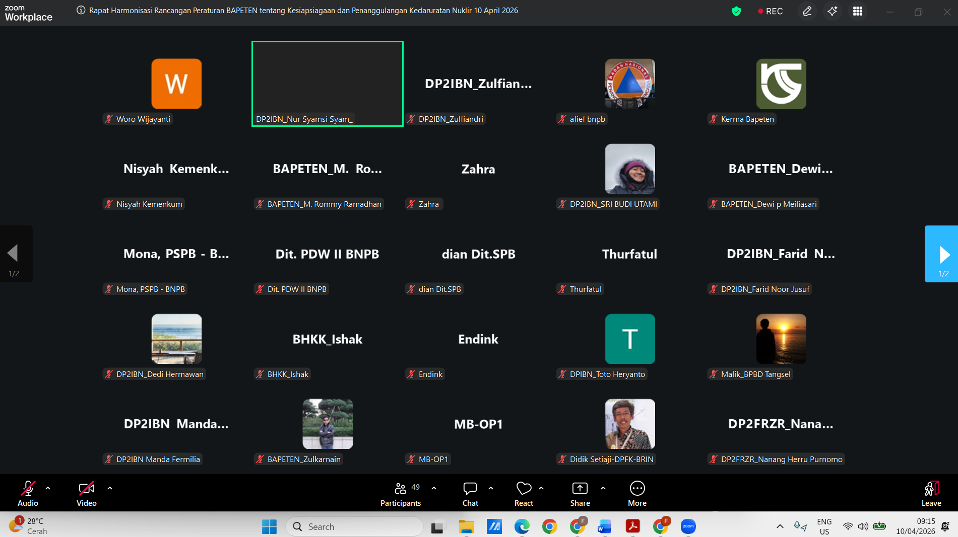 BAPETEN Conducts Harmonization of Draft BAPETEN Regulation on Nuclear Emergency Preparedness and Response